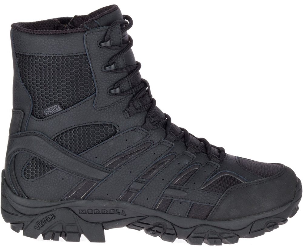 Merrell Boots Black - Moab 2 8\" Tactical Waterproof - Womens 74FHNVMEK